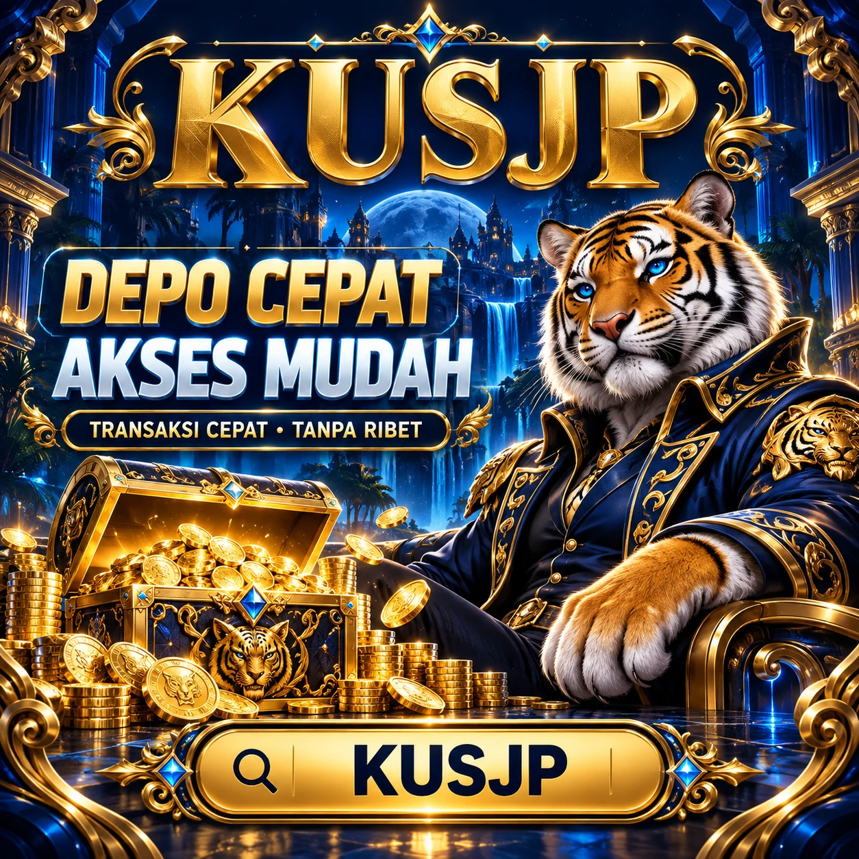 Banner KUSJP dengan panda dan naga